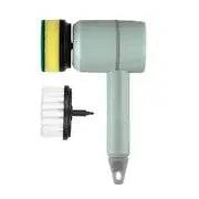 Cordless electric spin scrubber for efficient kitchen cleaning with rotating brush and rechargeable battery