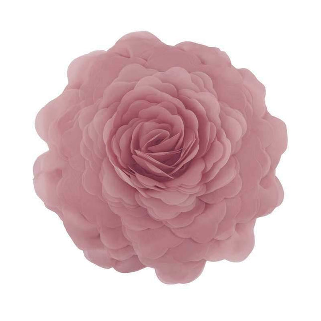 Princess-style 3D gauze flower pillow covers with delicate floral embroidery in soft pastel colors on a bed