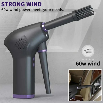 Cordless electric air duster with Type-C charging for keyboard and electronic device cleaning