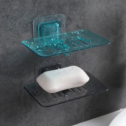 Wall Mounted Double Layer Soap Rack with Adhesive Dish