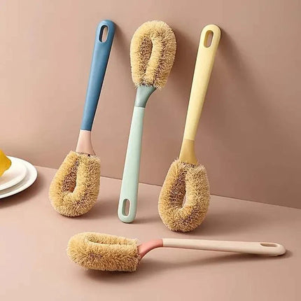 Eco-Friendly Long Handled Coconut Fiber Dish Brush