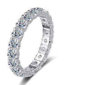 Moissanite Diamond Ring in 925 Silver (Single Piece)