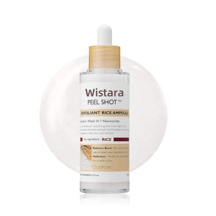 Bottle of Rice Moisturizing Exfoliating Liquid skincare product with hydrating and gentle exfoliating properties