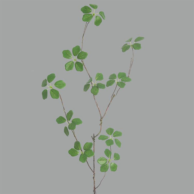 Guanyin Lotus Leaf minimalist faux green plant decor branch with vibrant silk leaves