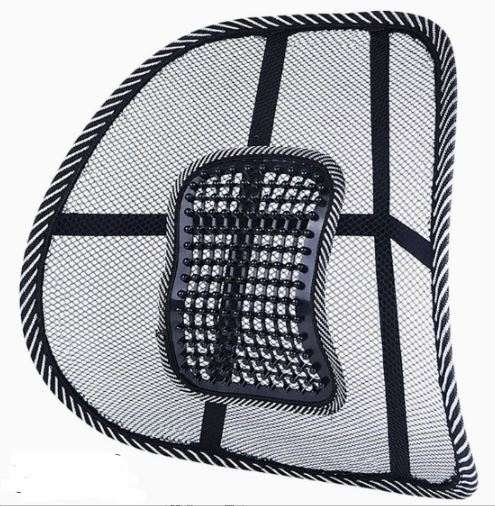 Ergonomic car seat chair back cushion with memory foam and adjustable straps for lumbar support and comfort