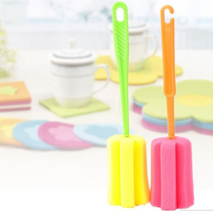 Creative Eco-Friendly Long Handle Cup Cleaner Sponge Brush