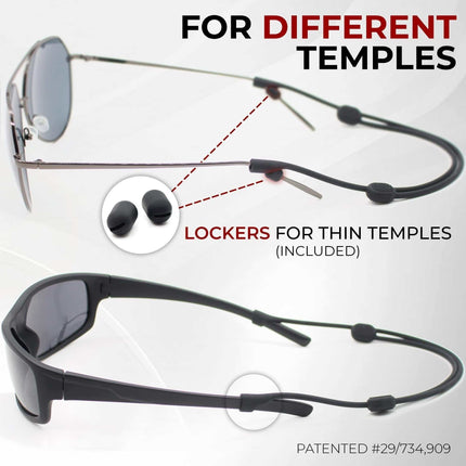 Sunglass Strap Eyeglass Holder No Tail Strap Lanyard Adjustable 2 Cords M Size