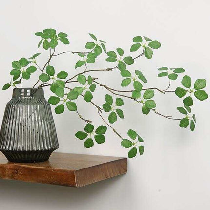Minimalist Guanyin Lotus Leaf silk plant decor with vibrant green leaves, 90cm tall faux indoor greenery