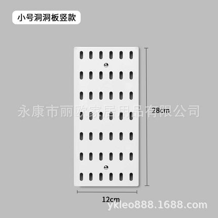 Wall-Mounted Storage Rack with Hooks for Home Use