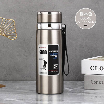 Stainless Steel Insulated Tea Cup 1000ml with vacuum insulation and leak-proof lid for outdoor use