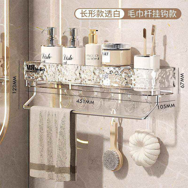 Ice Glacier Pattern triangular bathroom wall shelf organizer in modern minimalist style
