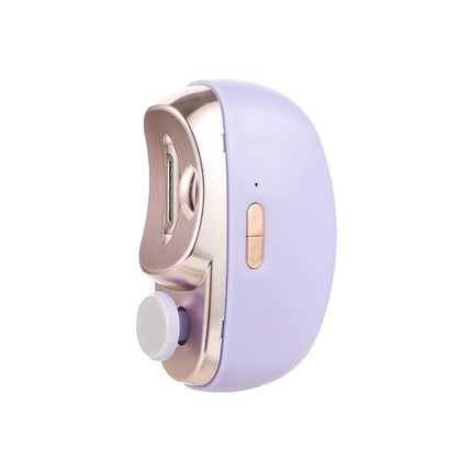Compact electric nail grinder for kids in white with USB Type-C charging and silent operation