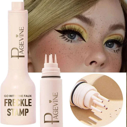 Freckle Stamp Pen with 5-point tip creating natural waterproof freckles in multiple shades