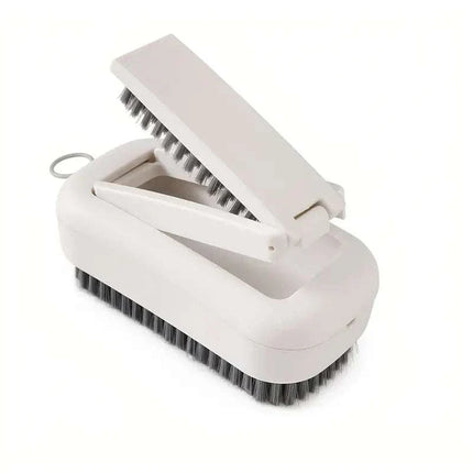 Multifunctional dual-use cleaning brush with soft and firm bristles in multiple colors for versatile surface cleaning