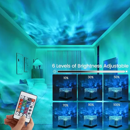 Dynamic 16-Color Water Wave Projector Lamp
