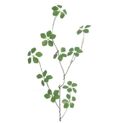 Guanyin Lotus Leaf faux green plant branch in minimalist Zen style decor