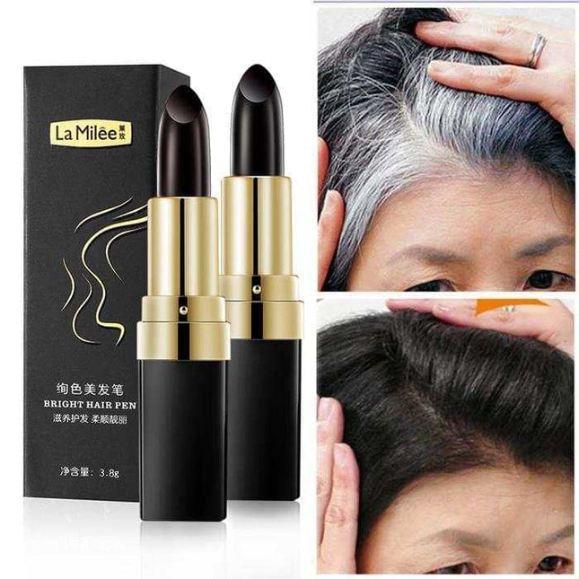 Lai Mei 3.8g portable Hair Dye Stick for quick gray coverage in brown and black shades