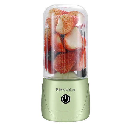 Portable high-speed juicer cup with USB charging and five-blade design for quick juice preparation