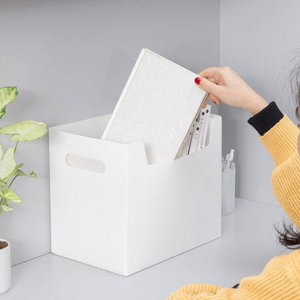 Folding Desktop Book Storage Box for Office & Dorm Use