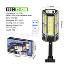 897C medium COB (dual power with remote control) / Solar wall lamp