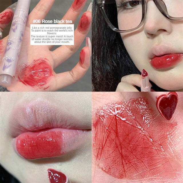 Flower Love Jelly Mirror Lipstick - Waterproof & Moisturizing