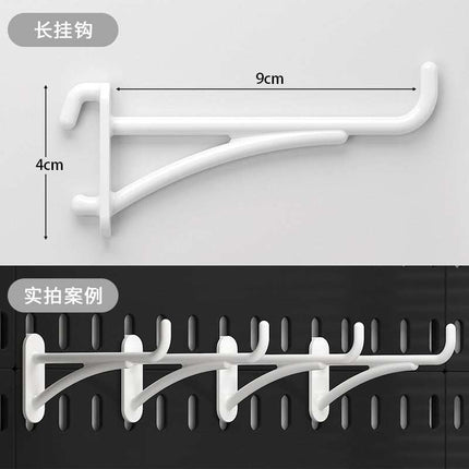 Wall-Mounted Storage Rack with Hooks for Home Use