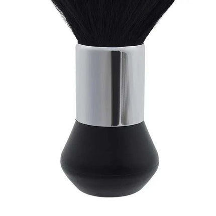 Black neck duster brush with soft nylon bristles and durable plastic handle for hair cutting and cleaning tools