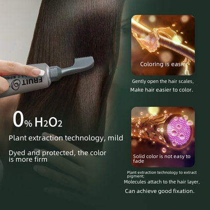 Genuine natural fruit hair dye tubes for black hair touch-up