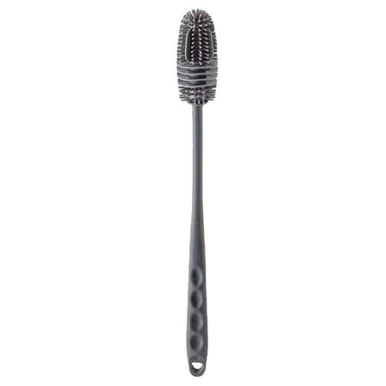Gray and white long handle cup brushes with silicone heads for cleaning drinkware