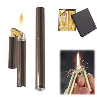 Black windproof torch lighter with adjustable jet flame and refillable design in gift box