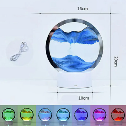 3D Quicksand Touch Table Lamp – USB Powered Bedside Light (Multiple Colors)