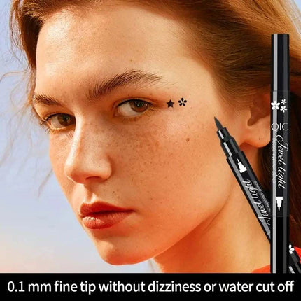 Eyeliner Stamp Wingliner waterproof smudge-proof gel pen with heart-shaped stamp and deep black color
