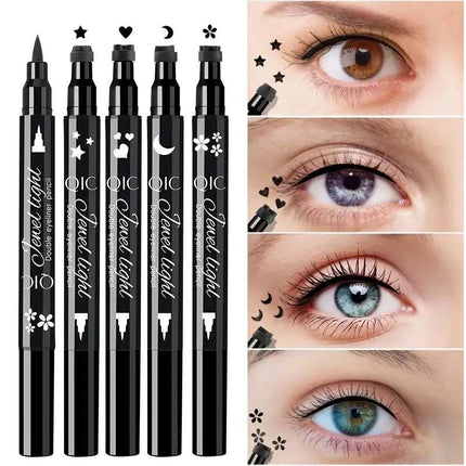 Eyeliner Stamp Wingliner waterproof smudge-proof gel pen with heart-shaped wing stamp