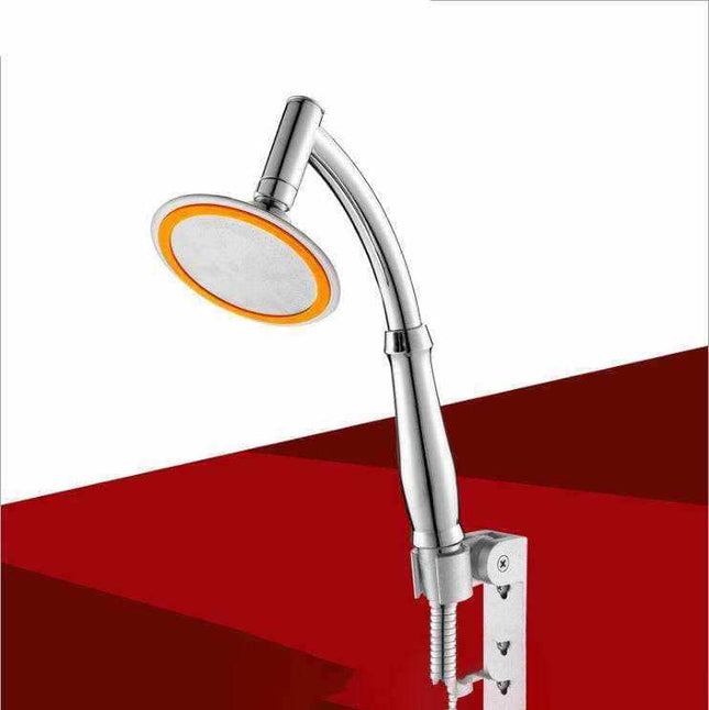 Handheld showerhead set with pressure boosting and multiple spray modes including rain, spray, and massage