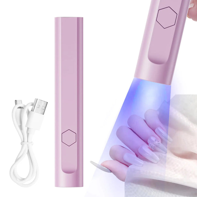 ShynyShy Mini UV Light for Gel Nails Small Nail Cure Light Flash Cure Lamp for Gel Nails LED Nail Lamp for Gel Polish Manicure USB Nail Dryer for Fast Curing at Salon Home DIY Purple