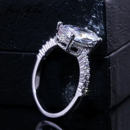 Zircon Platinum Engagement Ring