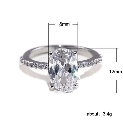 Zircon Platinum Engagement Ring