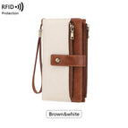 Brown with white