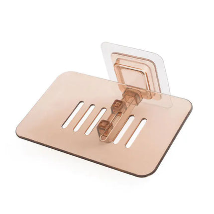 Wall Mounted Double Layer Soap Rack with Adhesive Dish