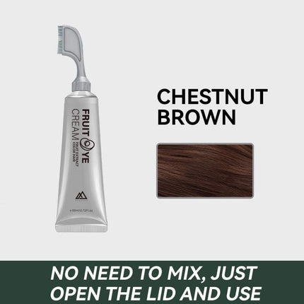 Genuine natural fruit hair dye tube for black hair touch-up