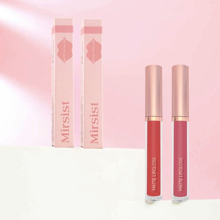 12-color Nude Jam Matte Lip Gloss shades in nude tones with matte finish tubes