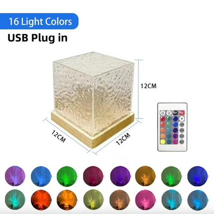 Dynamic 16-Color Water Wave Projector Lamp