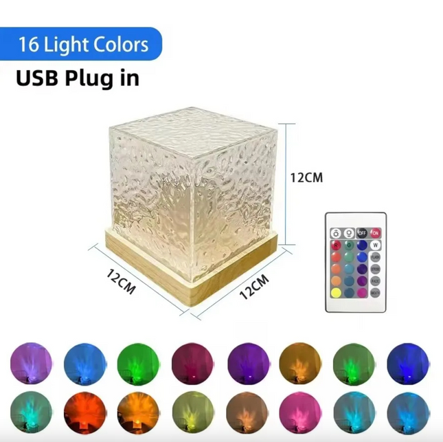 Dynamic 16-Color Water Wave Projector Lamp