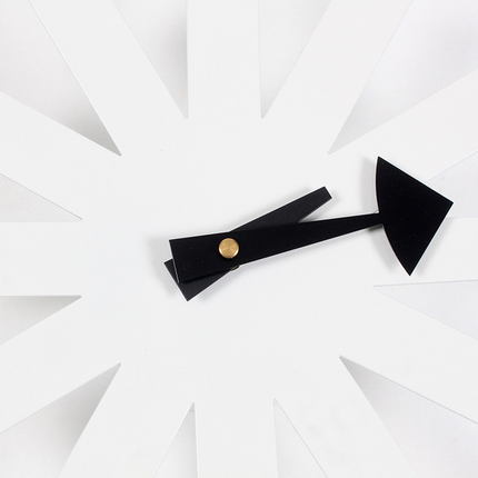Nordic designer black quartz wall clock with minimalist style for home decor