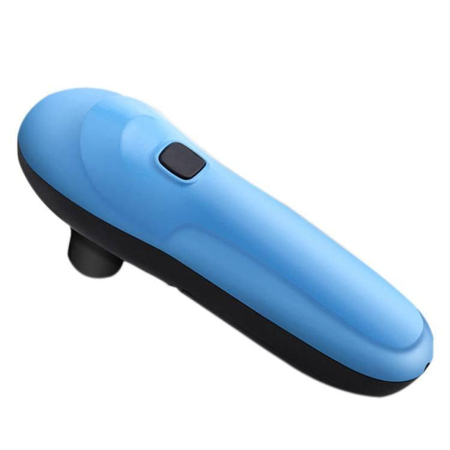 Compact blue vacuum sealing machine for home food preservation and storage on kitchen countertop