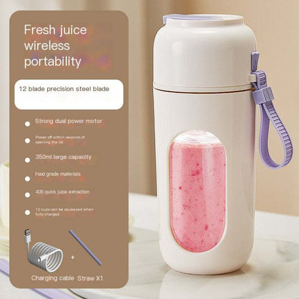 Portable High-Speed Juicer cup with USB charging and five-blade design for smooth blending