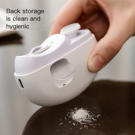 Electric nail grinder for kids in white, pink, and purple with Type-C charging and silent operation.
