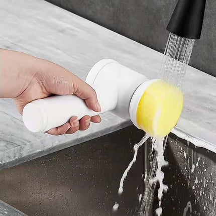Cordless multifunctional electric cleaning brush with multiple attachments for kitchen cleaning tasks