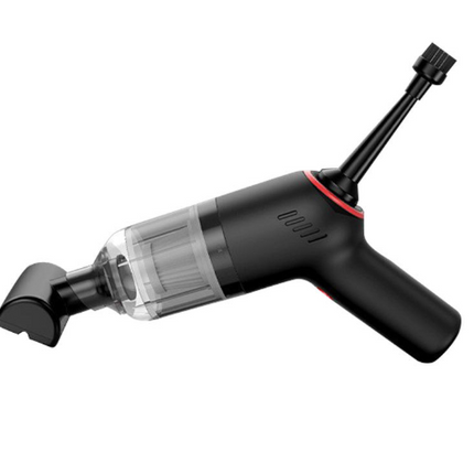 Green portable pet hair vacuum cleaner compact cordless device for removing pet hair from furniture and surfaces