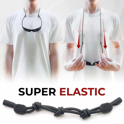 Sunglass Strap Eyeglass Holder No Tail Strap Lanyard Adjustable 2 Cords M Size